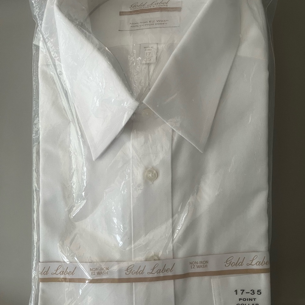 Gold Label Men's Classic White Dress Shirt